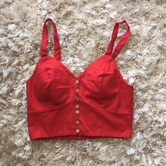 Red crop top NWT - Picture 2 of 6